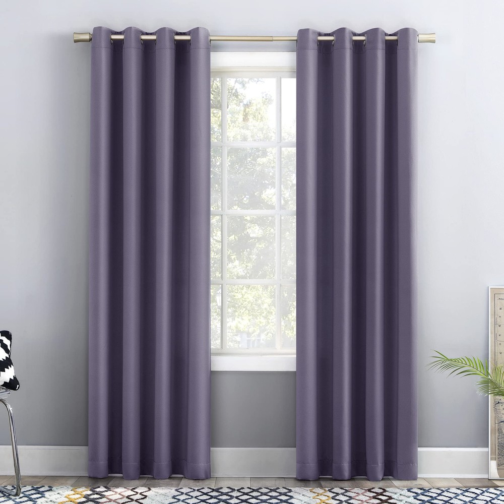 Barrow 2-Panel Energy Efficient Lavender Grommet Curtains 54x95 Inch