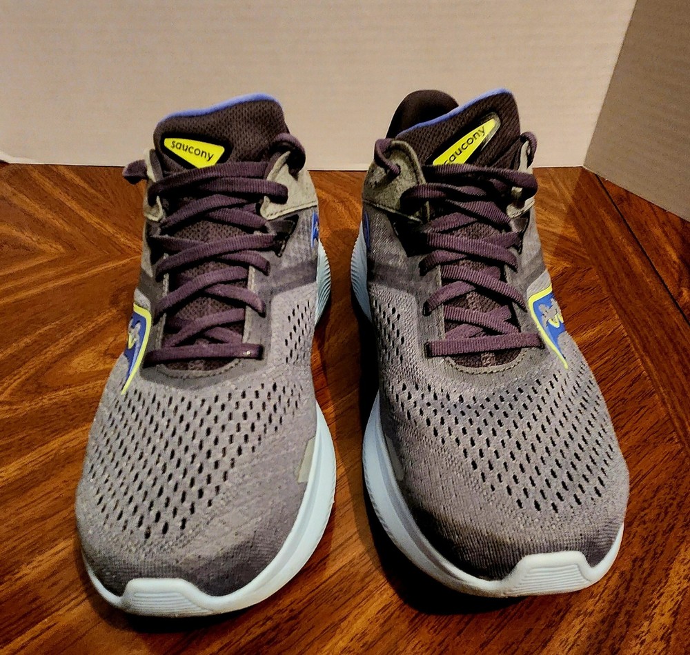 Saucony Ride 16 Womens Running Walking Shoes Gray Athletic Sneakers Size 11w