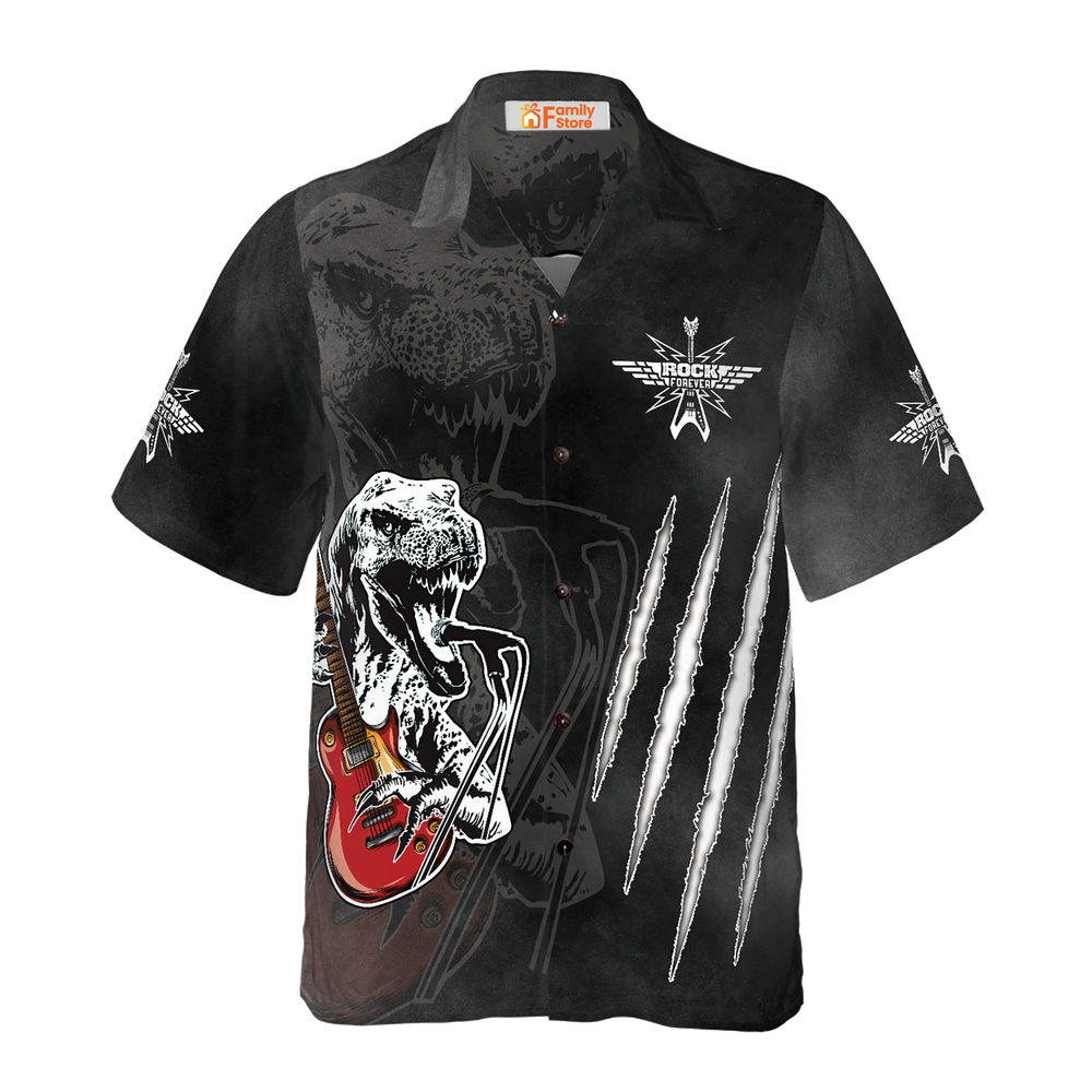 Living By My Rule Rock Guitar Hawaiian Shirt For Men US Size Summer Style