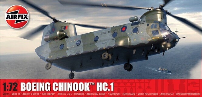 Airfix 1:72 Scale Boeing Chinook HC.1 Helicopter Model Kit A06023