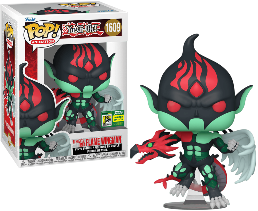 Funko POP Animation Yu-Gi-Oh Elemental Hero Flame Wingman SDCC 2024 #1609