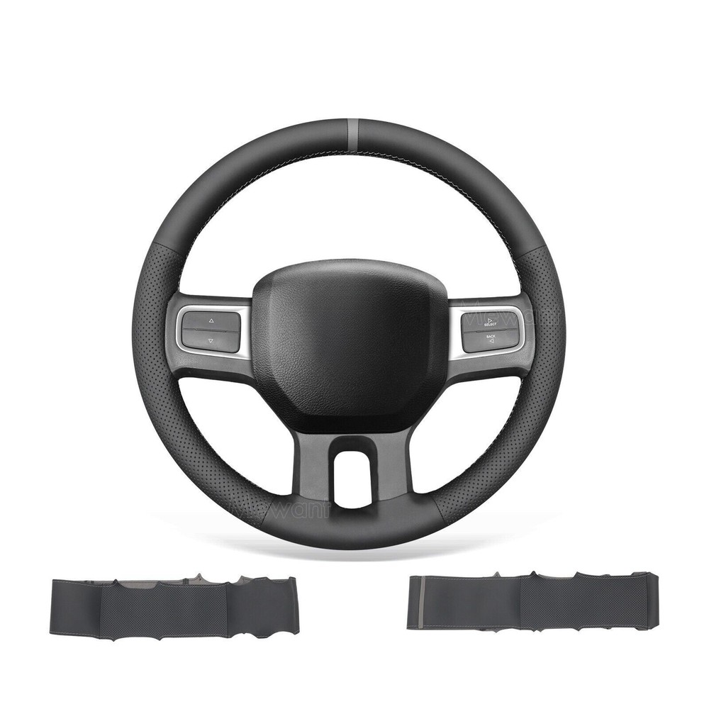 Custom DIY Leather Steering Wheel Cover for Dodge RAM 2500 2009-2010