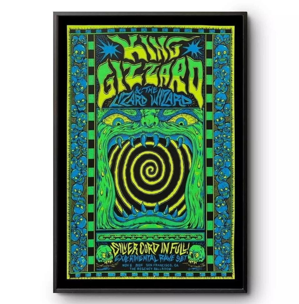 King Gizzard And The Lizard Wizard San Francisco CA November 6 2024 Tour Poster