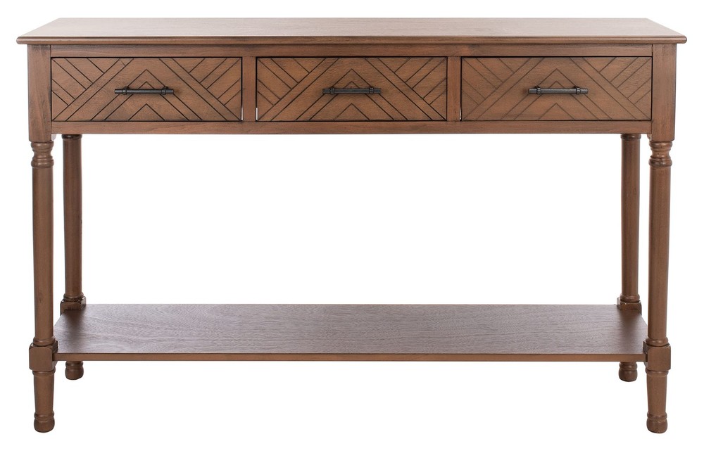 Peyton Brown 3-Drawer Console Table with Lower Shelf CNS5705C