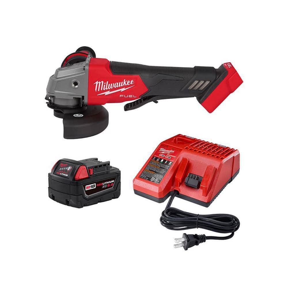 Milwaukee Angle Grinder 18V Li-Ion Brushless Cordles w/ 5 Ah Battery and Charger