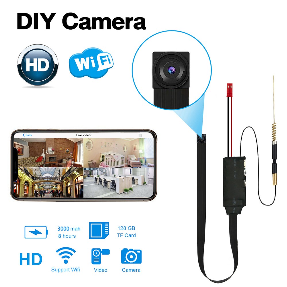 Wireless WIFI IP 1080P HD Video Camera DIY Module Home Security Micro Cam