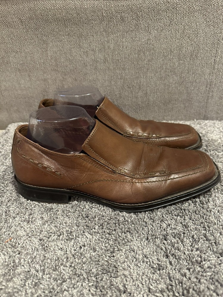 Johnston Murphy Men’s Brown Leather Loafers Size 8