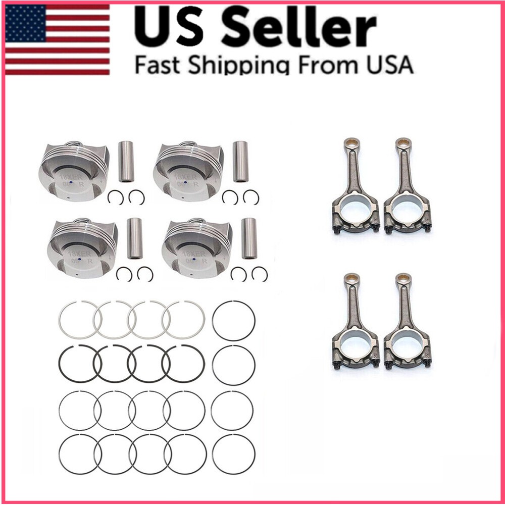 2011-2018 Chevy Cruze Limited 1.8L Piston Kit with Rings & Rods  