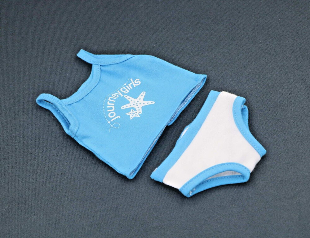Journey girls Underwear & blue Vest set fits 18'' doll American girl pajamas