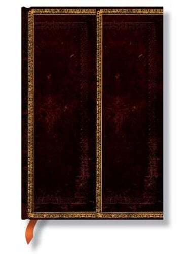 Black Moroccan Flexi Hardcover Journal 176 Lined Pages Old Leather Style  