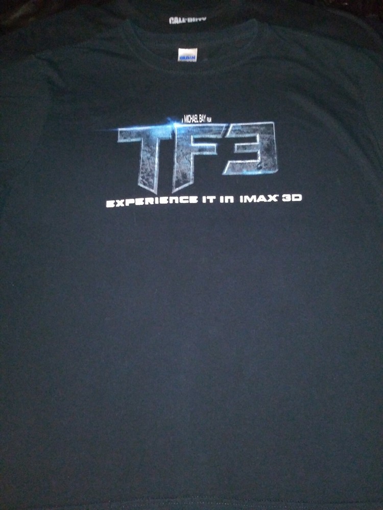 TRANSFORMERS 3 TF3 Experience in 3D Imax 2011 Movie Rare Promo Large L T-Shirt