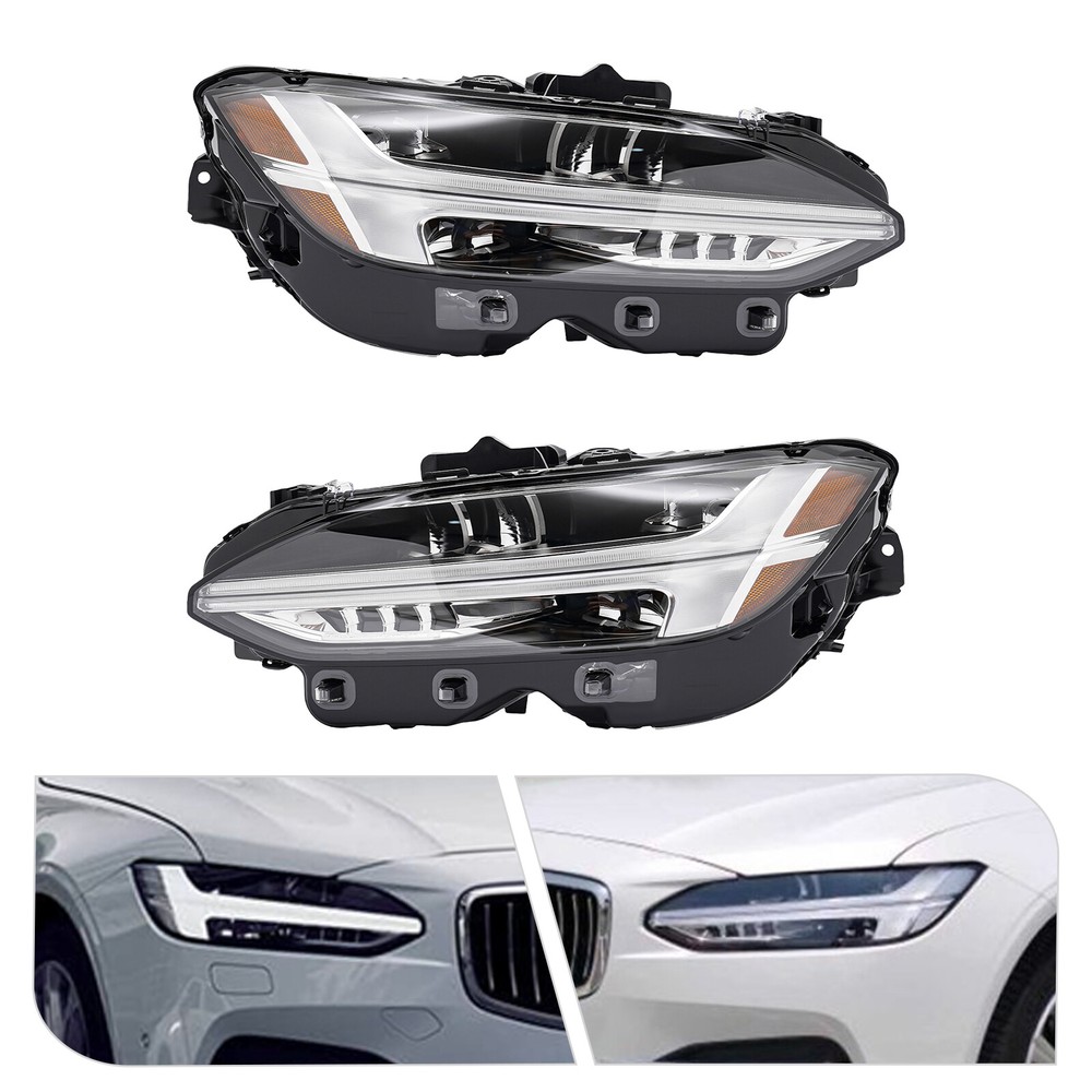 2018-2023 Volvo S90 V90 LED Models 12V Left Right LED Headlight Pair