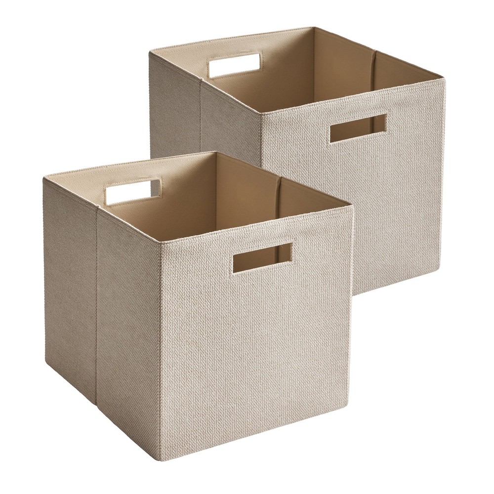 Better Homes & Gardens 12.75 Inch Fabric Cube Storage Bins 2-Pack  