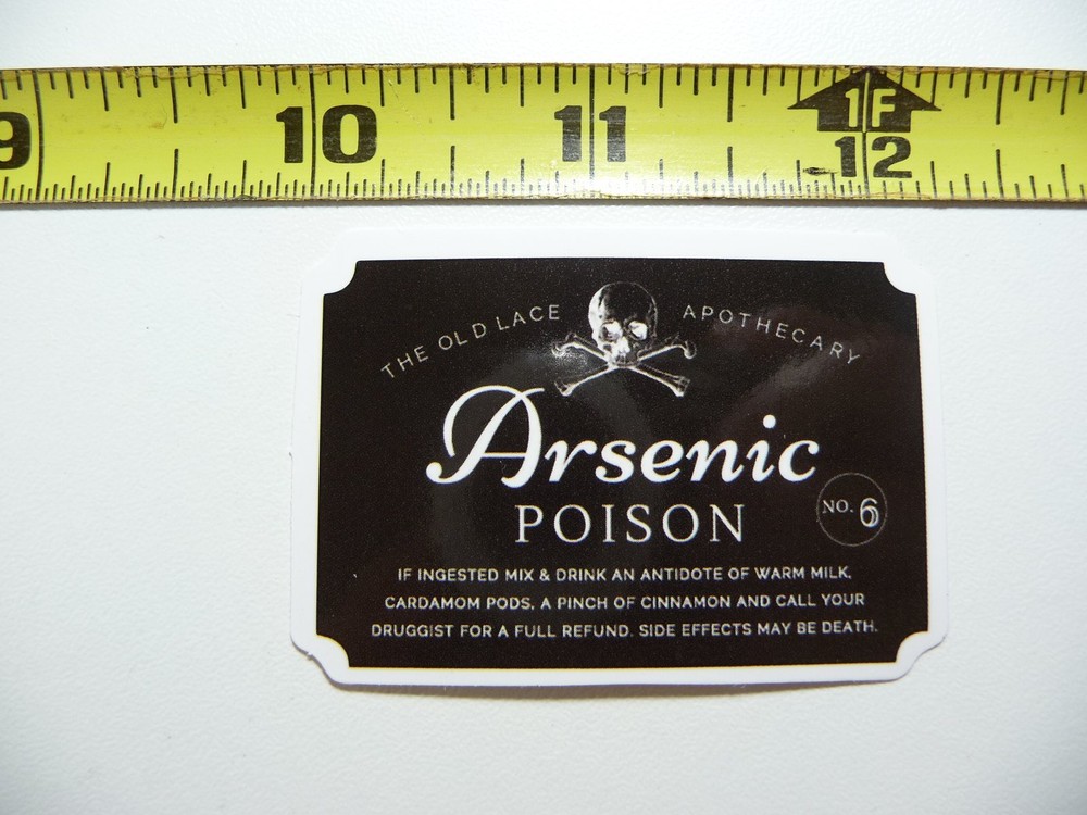 ARSENIC DECAL STICKER WITCHCRAFT POTION SPELL WITCH GOTH LABEL FUNNY