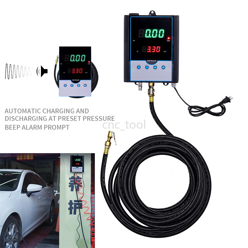 Wall-Mounted Automatic Car Tyre Inflator Preset Pressure Digital Tire Inflator！