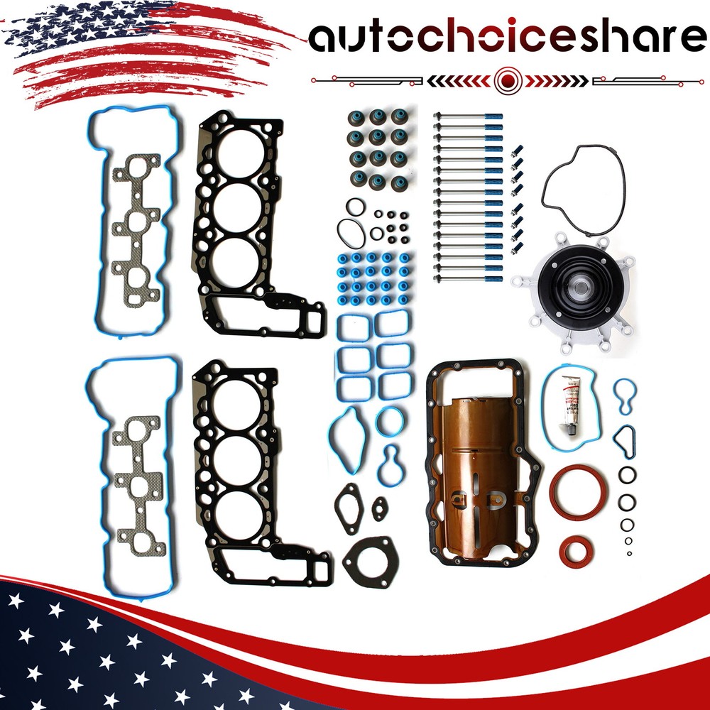 Full Gasket Set Bolts Water Pump for Dodge Durango 3.7L 226CID V6 05-09