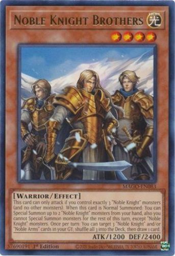 Noble Knight Brothers MAGO-EN083 Rare 1st Edition x3 Near Mint