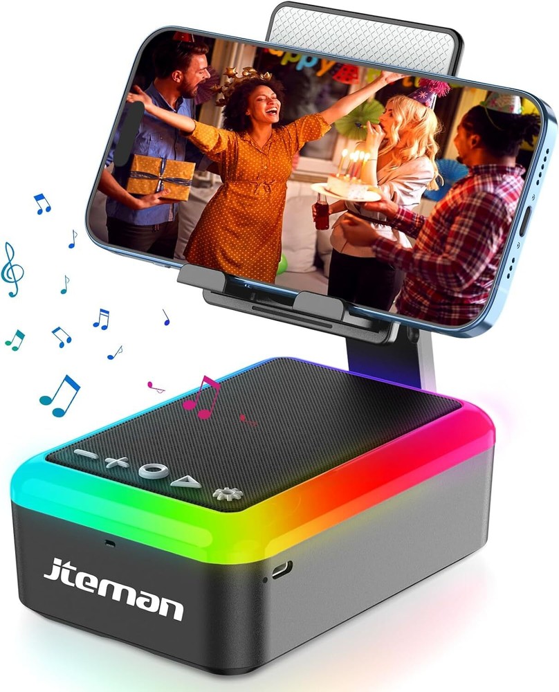 Bluetooth Speaker Phone Stand with Light for Men and Women - Portable