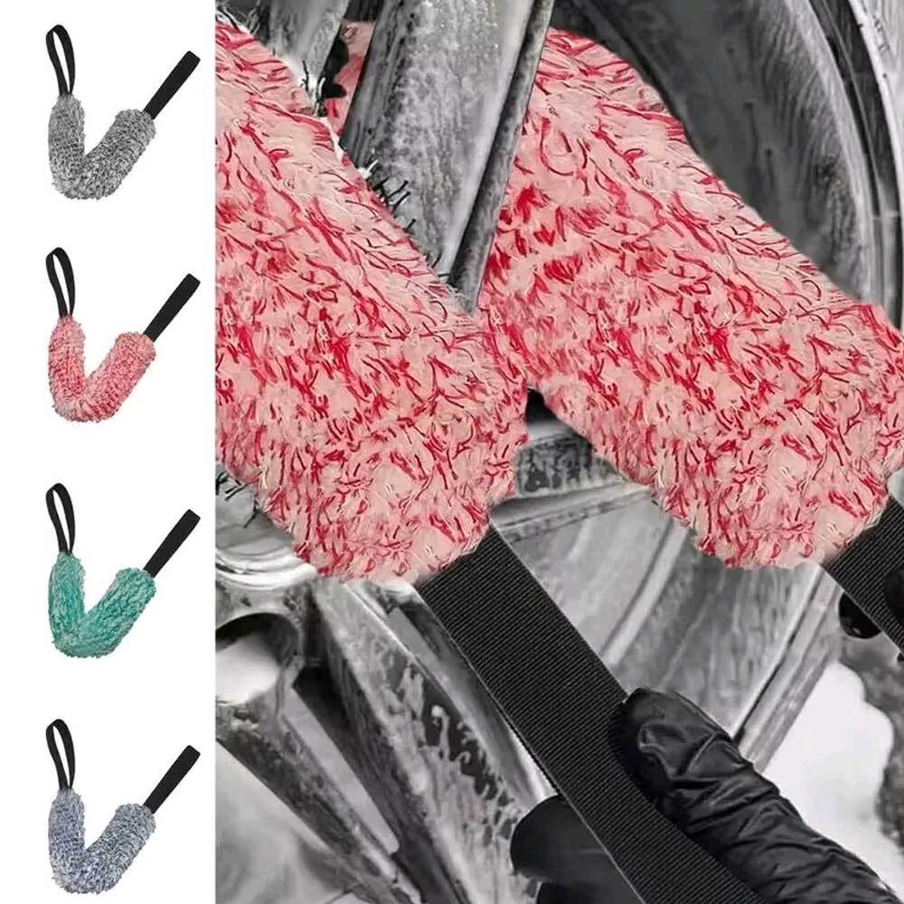 1x Universal Car Wheel Wash Towel Brush Microfiber Cleaning Towel Accessories