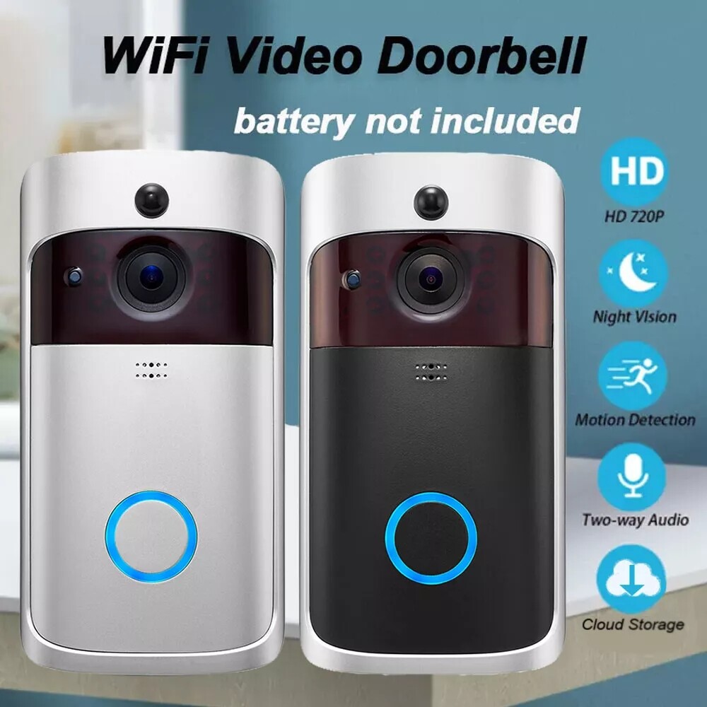 Smart WiFi Video Doorbell with Intercom and Phone Alerts  