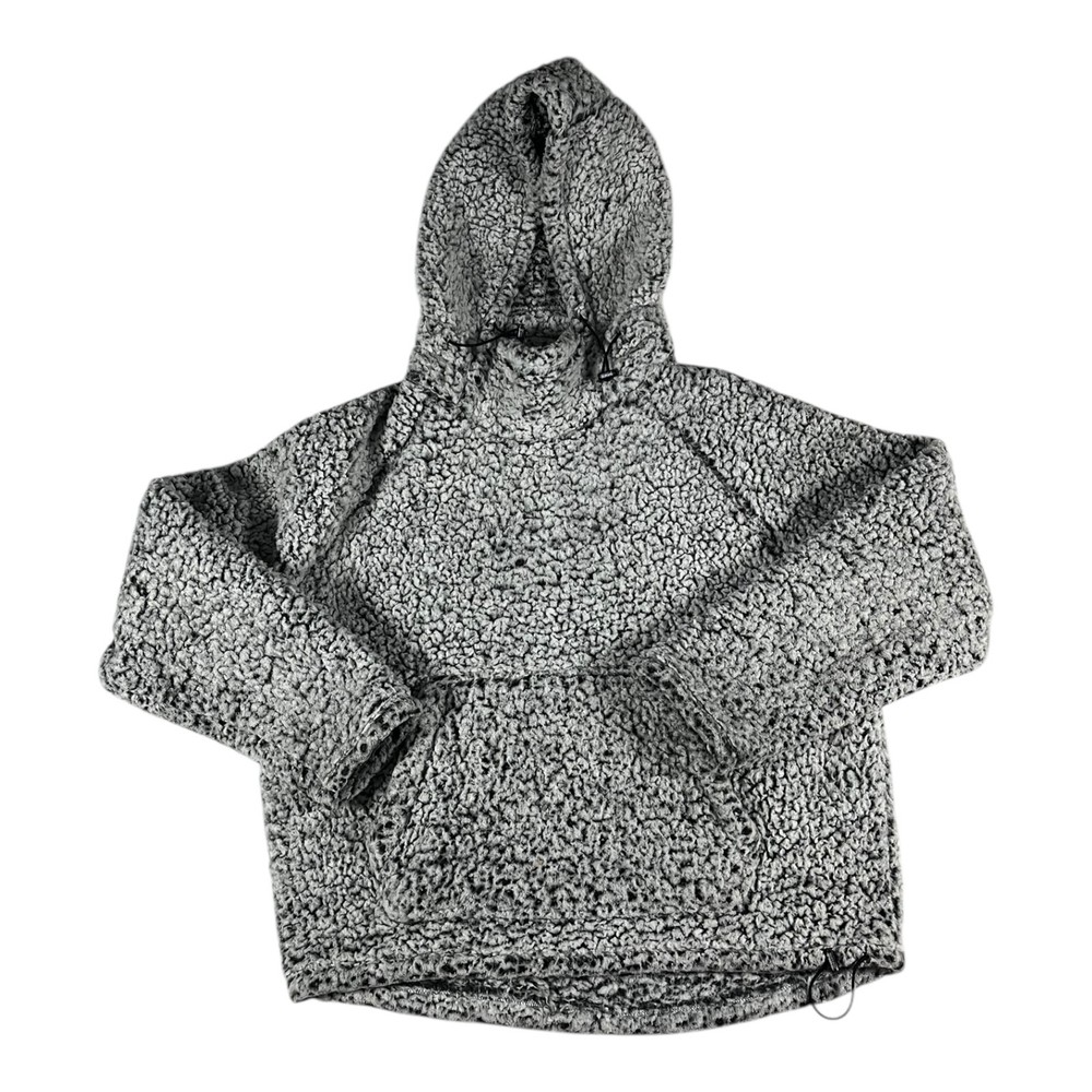PINK Victoria's Secret Sherpa Fleece Hoodie Pullover Quarter Zip Drawstring