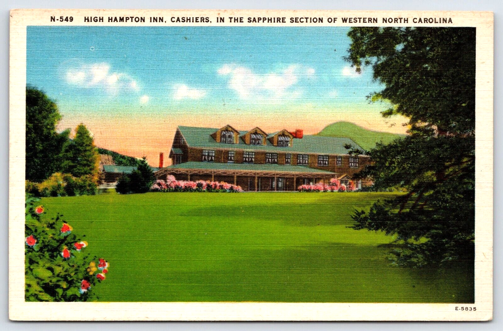 Original Old Vintage Antique Postcard High Hampton Inn Sapphire North Carolina