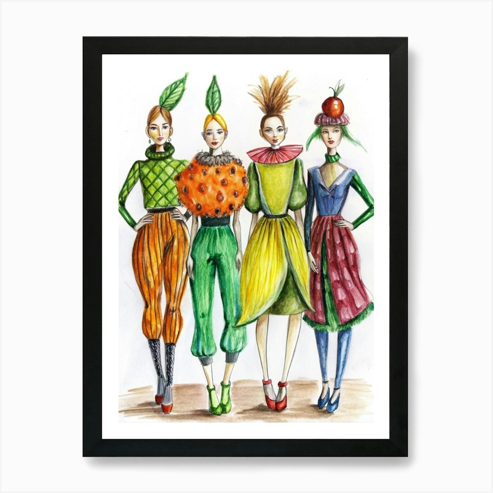 Fashion Illustration Art Print Framed Wall Art Poster Canvas Print Picture