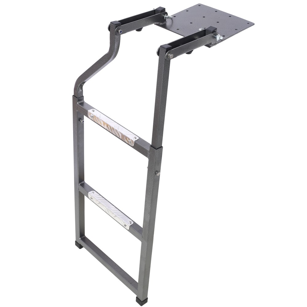 Pickup Truck Tailgate Ladder - Universal Fit, Heavy Duty Steel Step Grip Plates