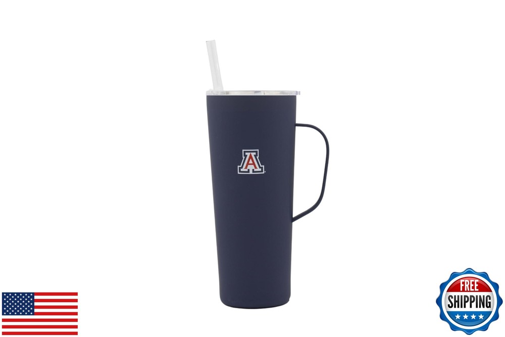 Decorvo NCAA Stainless Steel Tumbler with Handle 20 oz Officially Licensed College Team