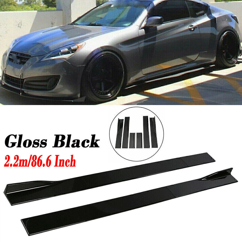 86.6''/2.2M Side Skirt Extension Lip Lower Splitter For Hyundai Genesis 2000+ US