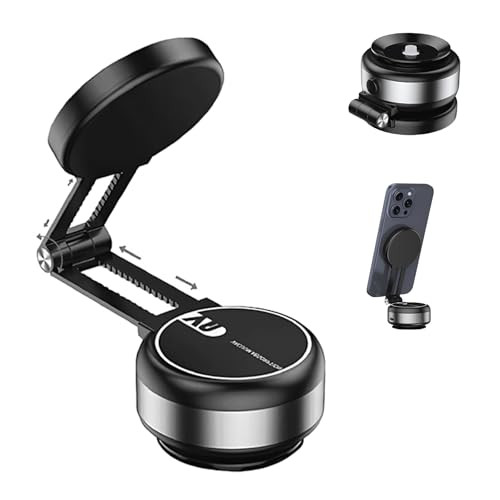 Electric Vacuum Magnetic Phone Holder,Adjustable and Foldable Magnetic Car