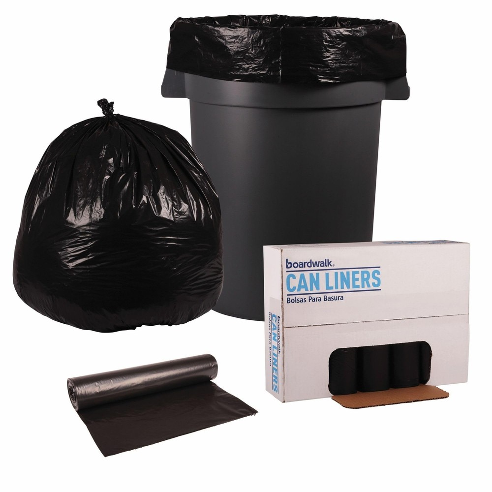 Recycled Low-Density Polyethylene Can Liners, 45 Gallon Garbage Bags, 1 mil, ...