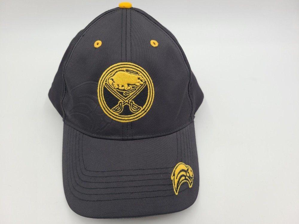 Buffalo Sabres Fan Favorite Adjustable Hat Cap Men Women NHL Hockey Gray Yellow