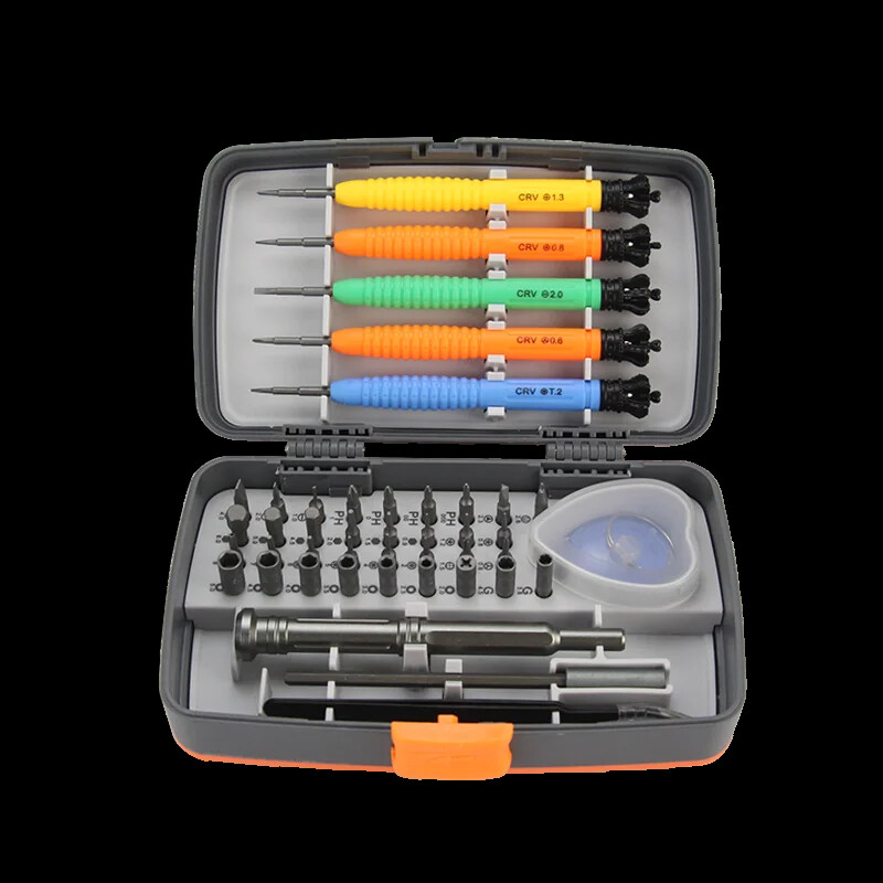 Multifunctional 180-Degree Mini Ratchet Scredriver Set with 38-Piece Home Tool Kit