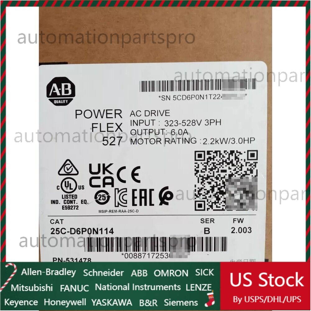 Allen Bradley 25C-D6P0N114 Brand  DHL Express shipping US Free Tax
