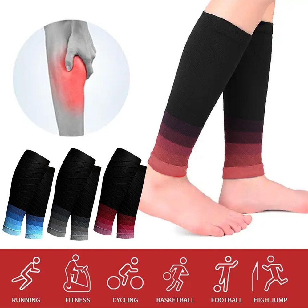 1 Pair Unisex Calf Compression Sleeves for Pain Relief & Support