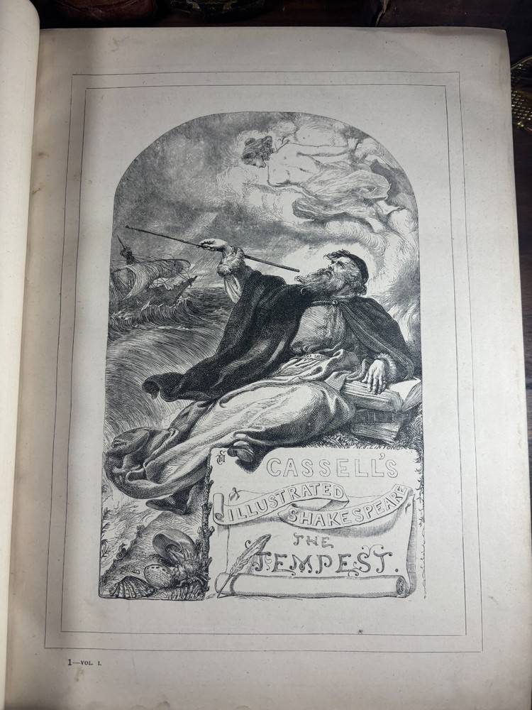 Antique Victorian Shakespeare The Comedies Illustrated Printed C. 1870s