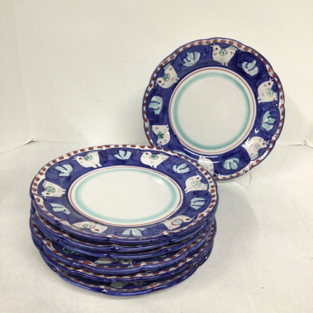 Vietri Italy Hand Painted Chicken Pollo Dinner Plate 10.25