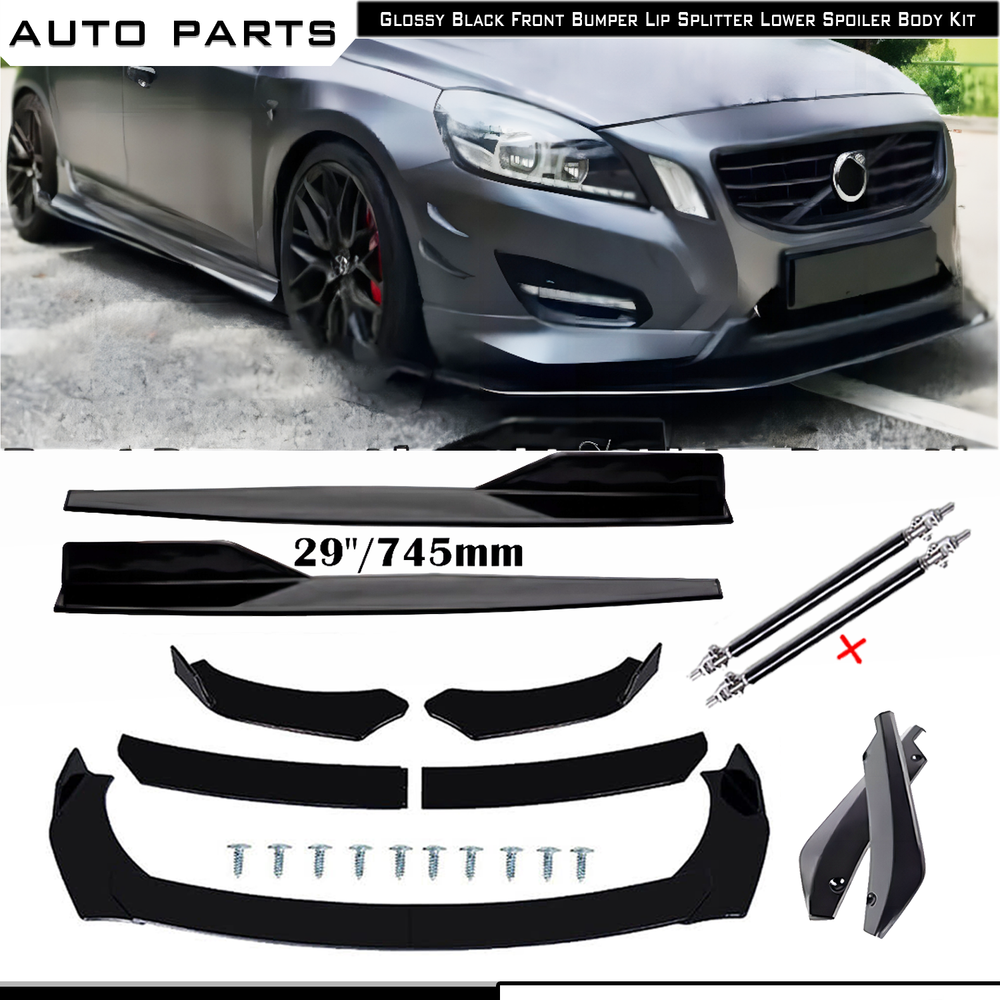 Volvo S40 S60 S80 S90 Front Rear Bumper Lip Spoiler Splitter Side Skirt Body Kit