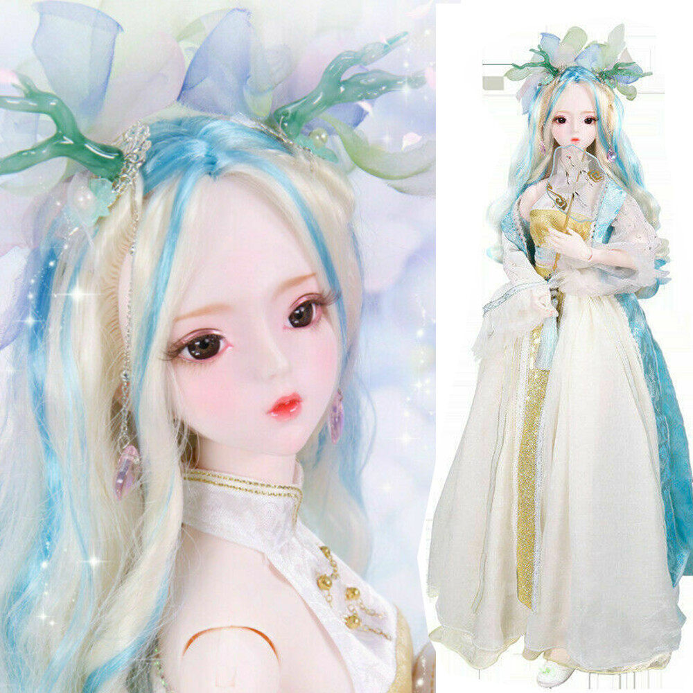 1/3 BJD Doll 60cm SD Ball-Jointed Fairy Princess Dress Full Set with Eyes-image