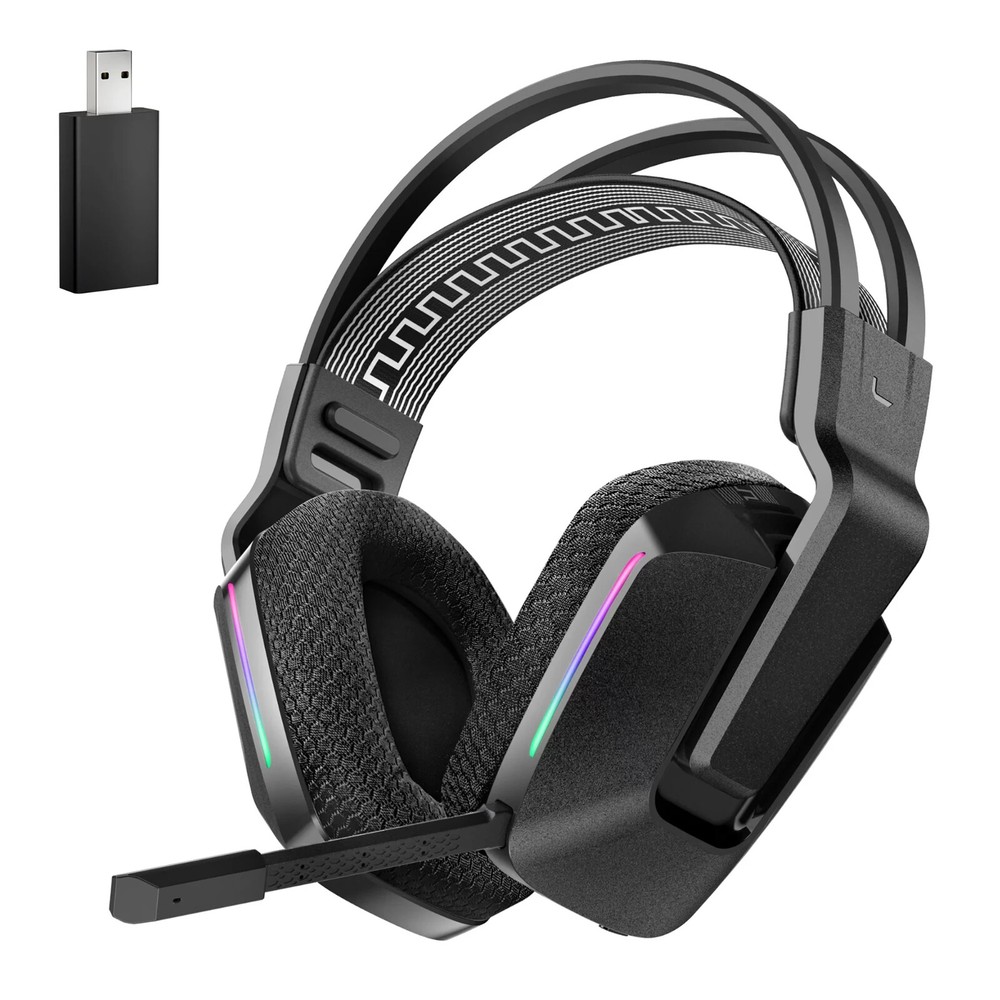 Gaming Headset, Wireless Bluetooth Gaming Headphones, Black, All devices