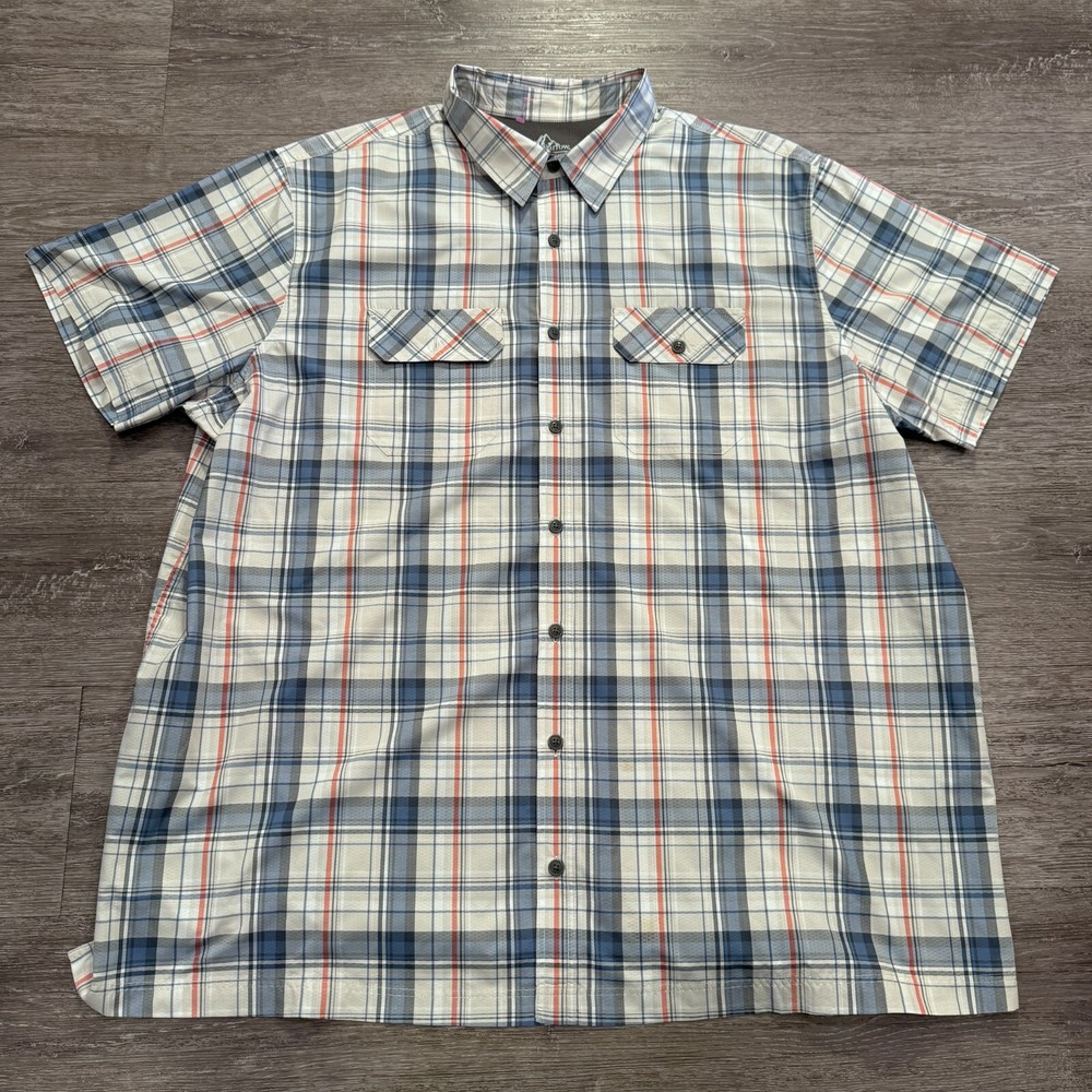 Croft and Barrow Men's 2XB Plaid Performance Quick-Dry Vented Fishing Shirt