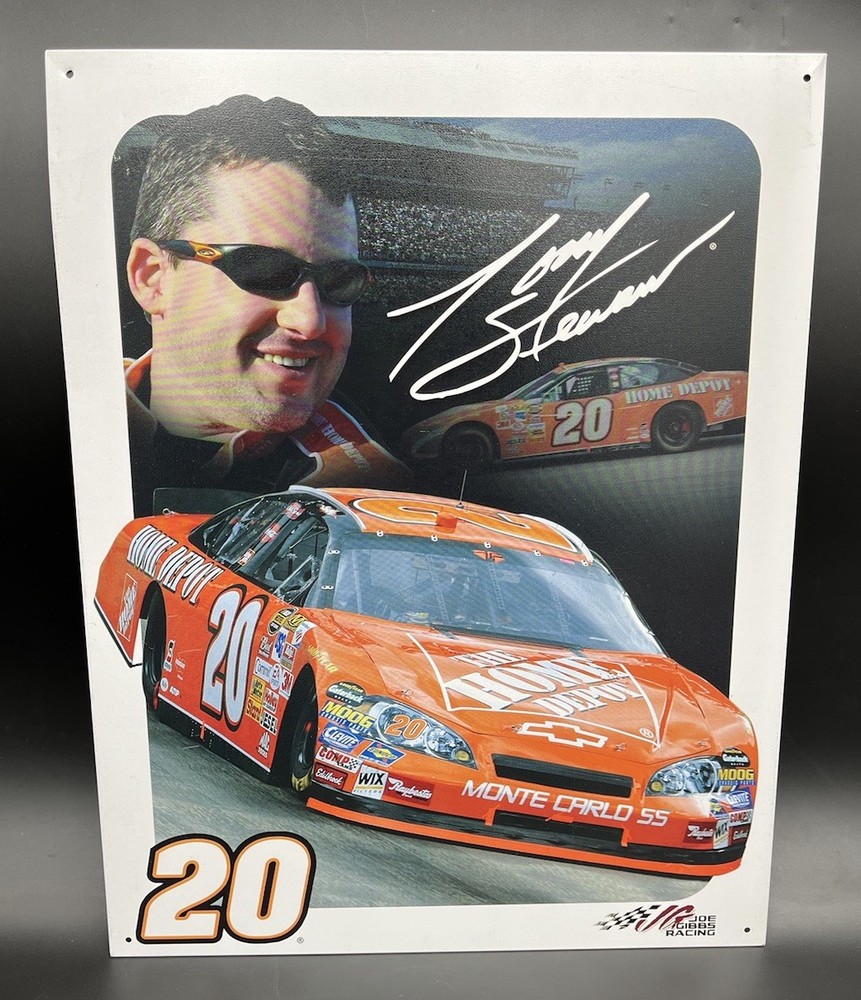 2006 NASCAR Tony Stewart #20 Joe Gibbs Racing Collectible Metal Tin Poster 12x16