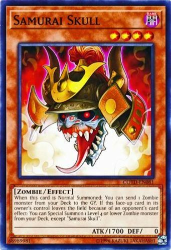 Samurai Skull - COTD-EN081 - Common - Unlimited Edition x3 - Near Mint