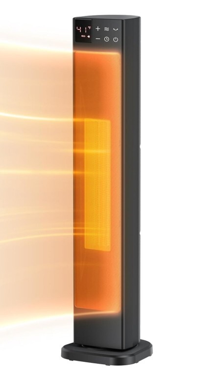 PELONIS 30インチ セラミック タワー スペース ヒーター 調節可能なサーモスタット付き 大部屋用