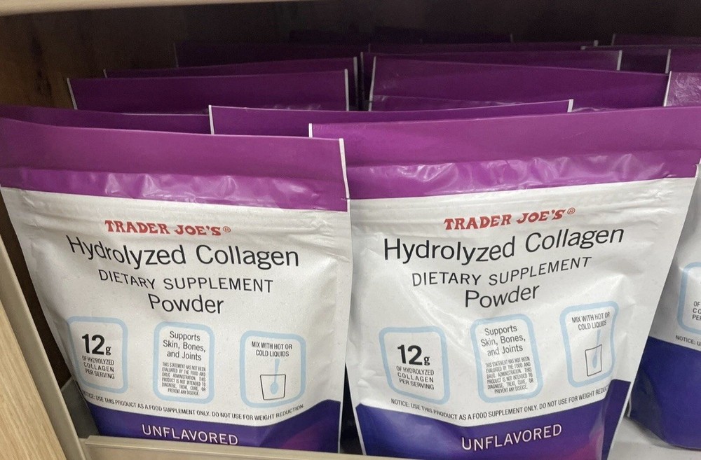 Lot of 4 Trader Joe's Hydrolyzed Collagen Dietary Supplement Powder, 7 oz each
