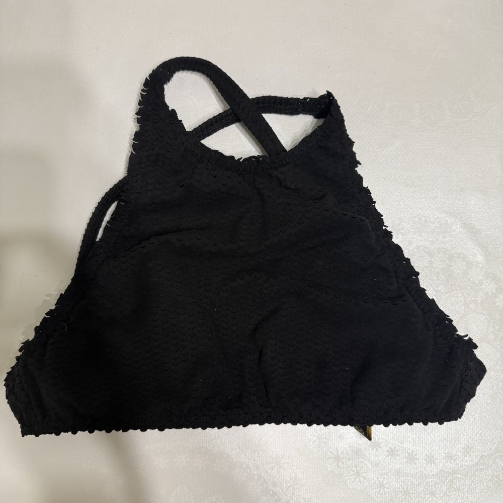 Vix Paula Hermanny Women's Bikini Top. Scales Pattern, Black, Size Small. Used.