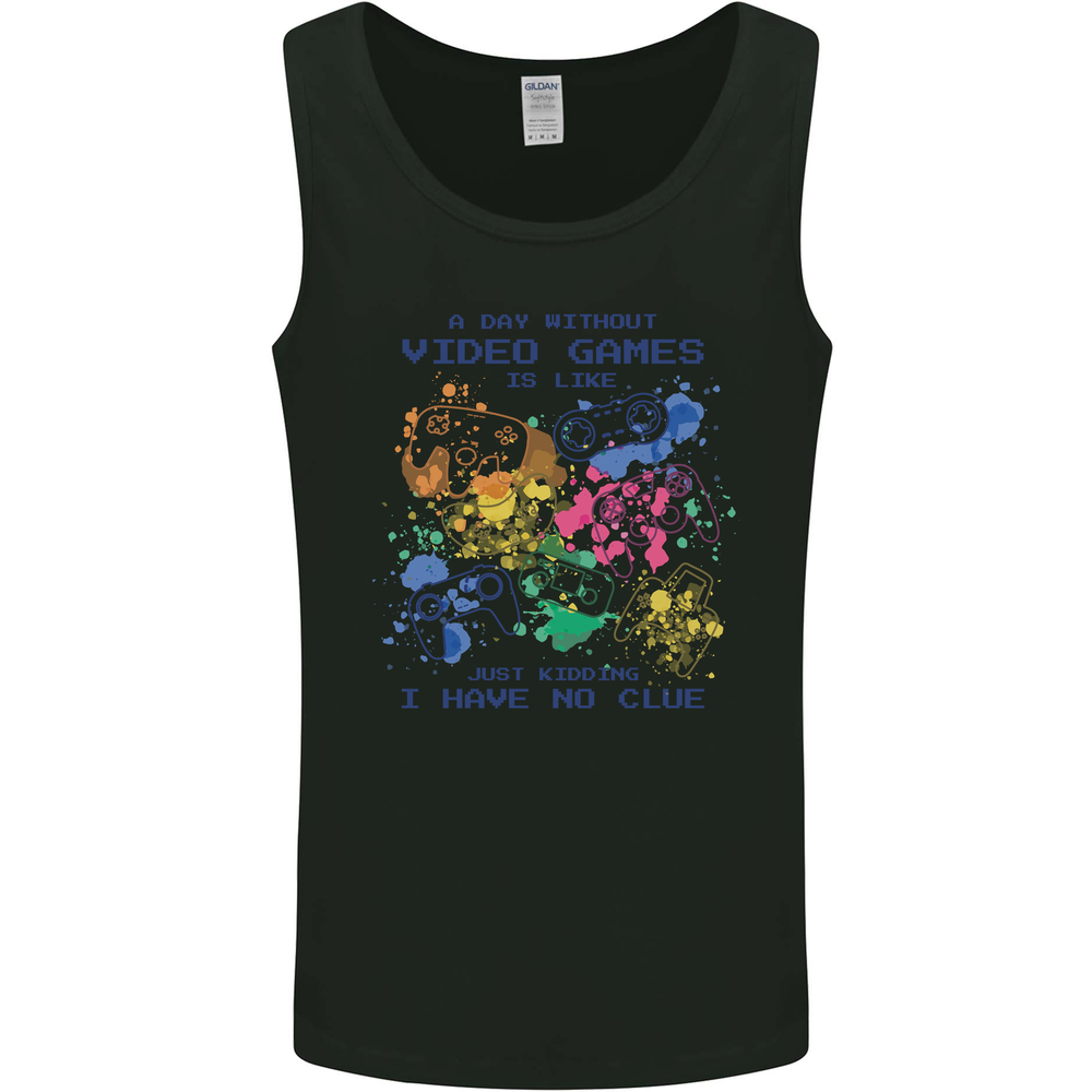 A Day Without Video Games Mens Vest Tank Top
