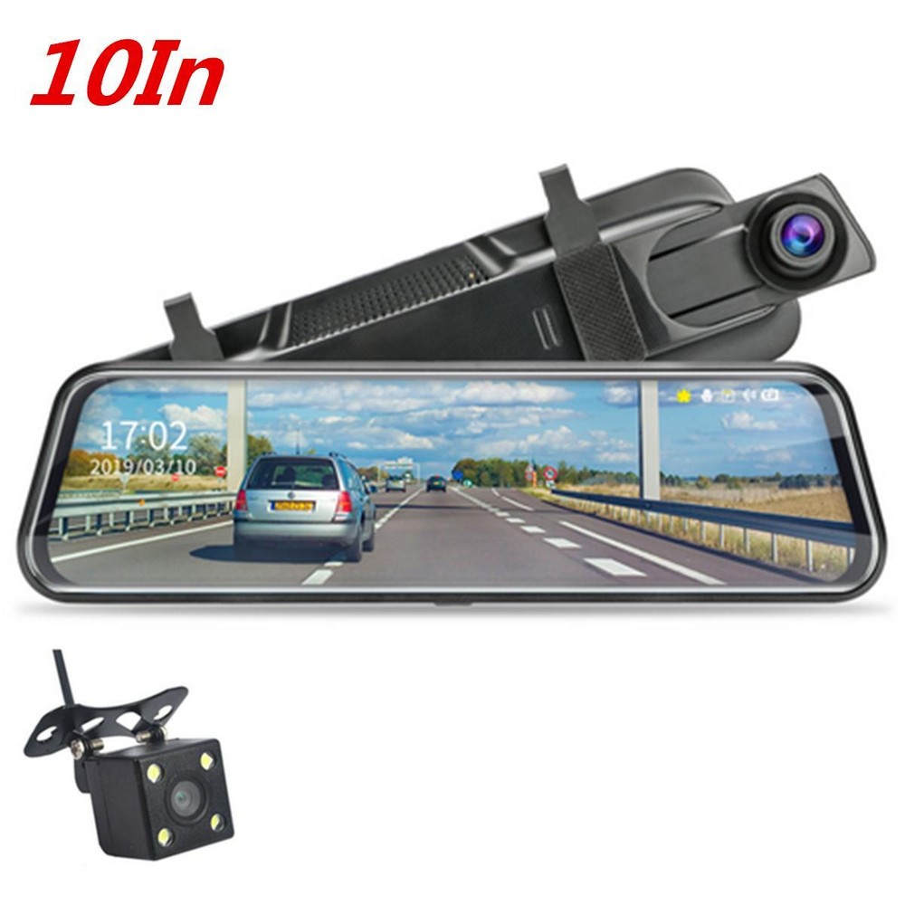 Dual Lens Streen Mirror Car DVR Dash Cam Video Recorder G-Sensor HD 1080P Camera