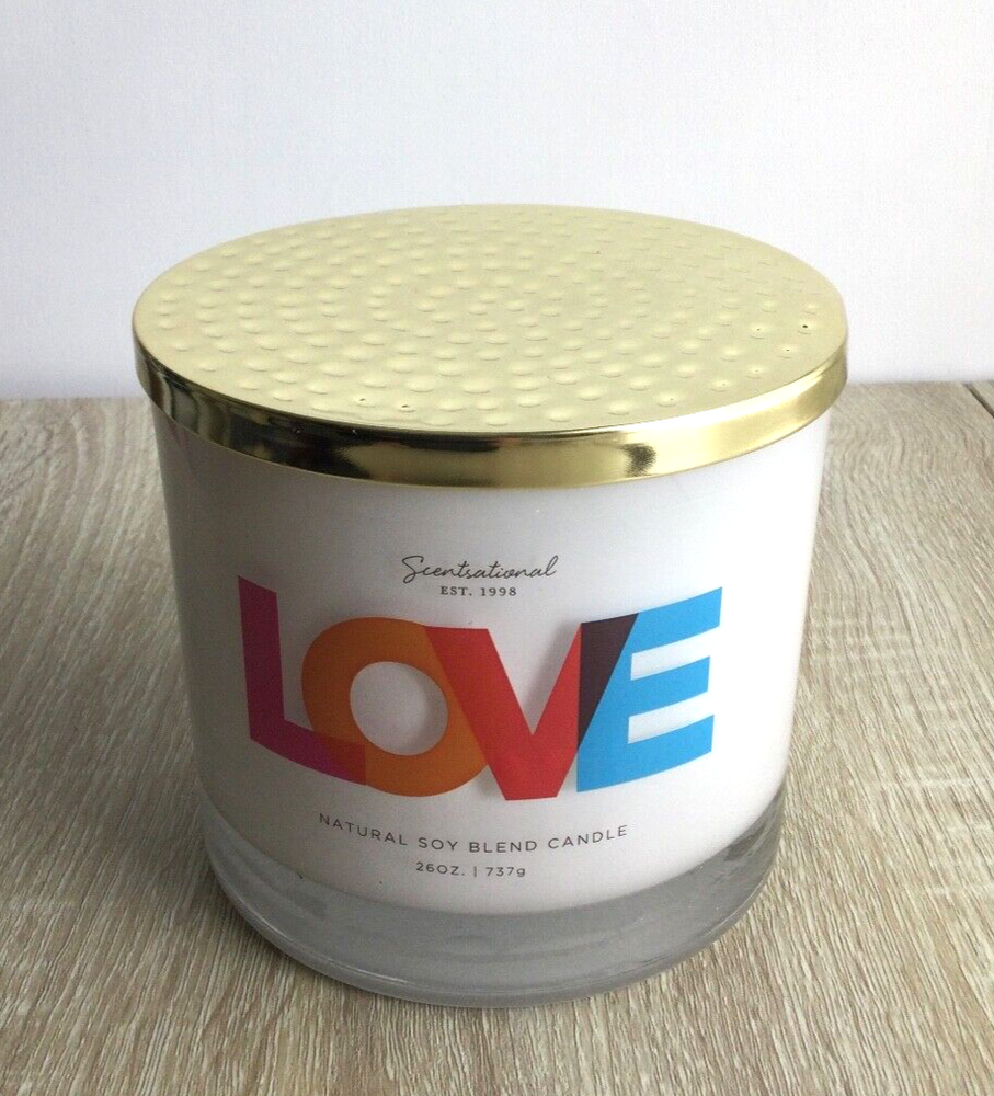 Valentines Day Love Large 3-Wick Soy Candle by Scentsational-image